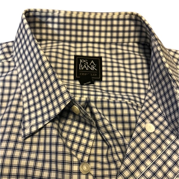 (3) JosABank “Traveler” Men’s size XXL long & short sleeve button up plaid shirt - Picture 6 of 7